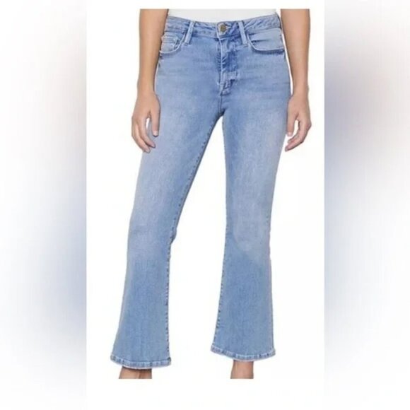 Frame Le One Crop Mini Boot Jeans in Caspio - Picture 1 of 9